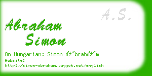 abraham simon business card